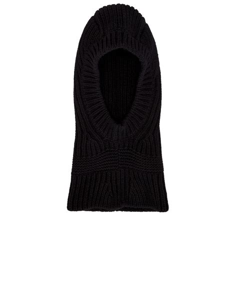 Miu Miu Knit Balaclava in Nero 